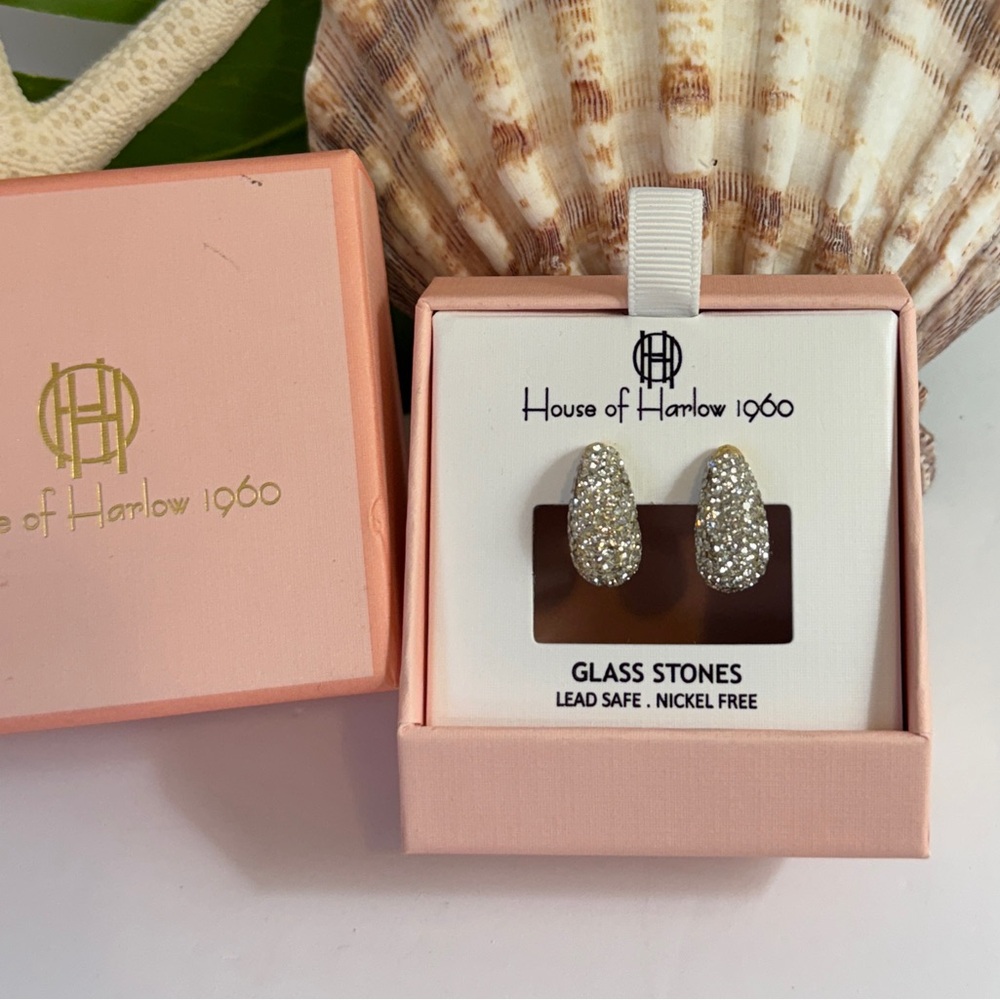 House of Harlow 1960 Glittering Silver Earrings